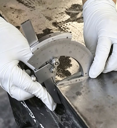 Jaw plate dimension drawing for jaw crusher replacement parts measurement